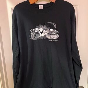 Nelson Mfg Co Men's Black Vintage Co Long Sleeve Shirt Size XL